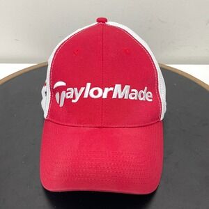 Taylormade R7 Hat Mens Red White Adjustable OSA Golf Cap Hook and Loop